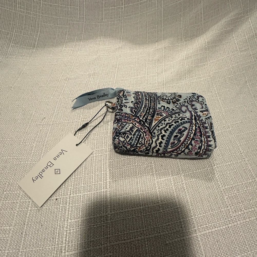 Vera Bradley Paisley Coin Purse in Blue and Purple